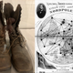 Left: boots recovered from Andree’s balloon expedition at the Fram Museum. Right: a boardgame about Andree’s balloon trip.